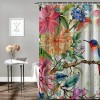 Shangniulu Hummingbird Shower Curtain for Bathroom with Hooks, Polyester Fabric Shower Curtain Set Waterproof Bath Curtain Home Spring Summer Bath Curtain