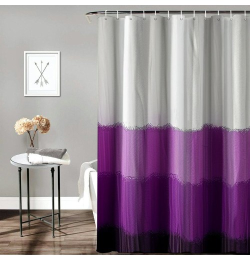 Shangniulu Purple Shower Curtain, Shower Curtains for Bathroom, Waterproof Shower Curtains Comes with Hooks