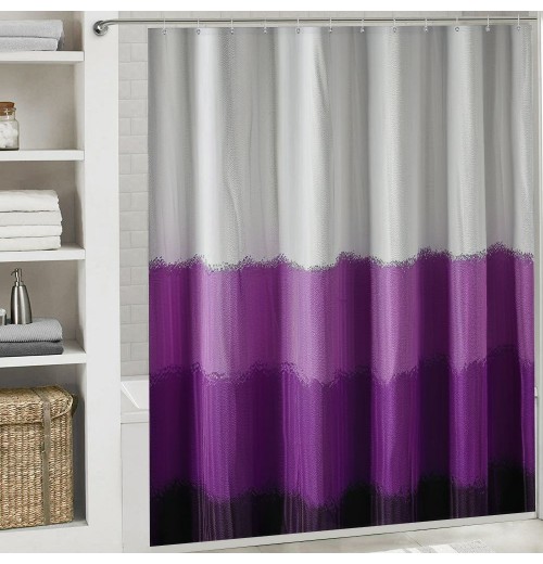 Shangniulu Purple Shower Curtain, Shower Curtains for Bathroom, Waterproof Shower Curtains Comes with Hooks