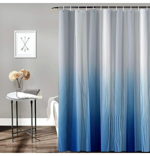 Shangniulu Blue Shower Curtain, Shower Curtains for Bathroom, Waterproof Shower Curtains Comes with Hooks