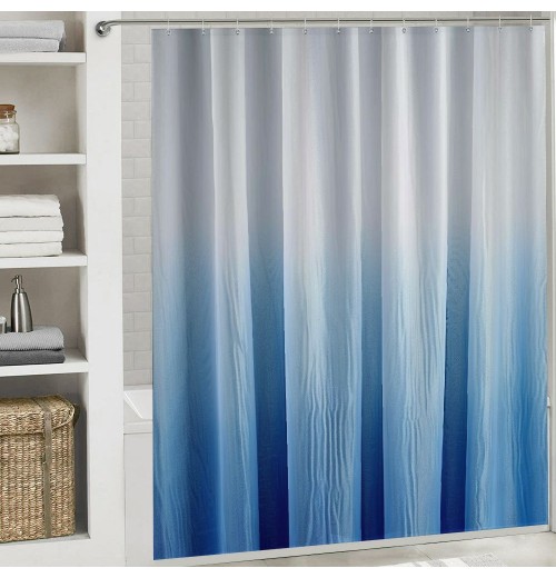 Shangniulu Blue Shower Curtain, Shower Curtains for Bathroom, Waterproof Shower Curtains Comes with Hooks