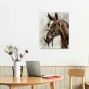 QKZF Vintage Horse Canvas Wall Art Brown Horse Canvas Pictures Wall Decor Farmhouse Animals Canvas Painting Rustic Artwork Canvas Prints Living Room Bedroom Bathroom Office Home Wall Decoration