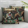 QKZF Short Plush pillow Covers,Dogs Playing Poker Double-Sided Print Square Cushion Cases for Sofa Bedroom Car Decorative