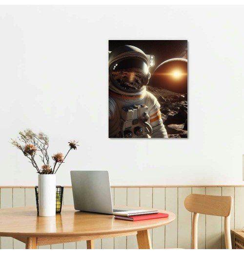 QKZF Astronaut Canvas Wall Art Astronaut Pop Art Canvas Painting Posters and Prints Wall Art Pictures for Kid Room Home Decor