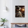 QKZF Astronaut Canvas Wall Art Astronaut Pop Art Canvas Painting Posters and Prints Wall Art Pictures for Kid Room Home Decor