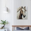 QKZF Horse Canvas Wall Art Rustic Farmhouse Wall Decor for Bedroom Bathroom Brown Paintings Artwork