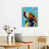 QKZF Canvas Print Wall Art Decor,Colorful Dog Bubbles Wall Art Print, Print Wall Decor, Suitable For Office Study Wall Decoration