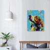 QKZF Canvas Print Wall Art Decor,Colorful Dog Bubbles Wall Art Print, Print Wall Decor, Suitable For Office Study Wall Decoration