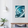 QKZF Canvas Wall Art for Living Room, Canvas Wall Art Framed Modern Hanging Wall Decor Sea Wave Pictures Poster Bathroom Bedroom Home ()