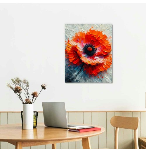 QKZF Canvas Wall Art for Living Room, Canvas Wall Art Oil Painting Floral Artwork Modern Flower Pictures Wall Decor Framed Bathroom Bedroom Home Office Decor (s)