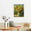 QKZF Sunflower Wall Art Canvas Print Living Room Abstract Wall Decor Hanging Pictures Bathroom Bedroom Home Office Decor