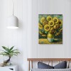 QKZF Sunflower Wall Art Canvas Print Living Room Abstract Wall Decor Hanging Pictures Bathroom Bedroom Home Office Decor