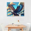 QKZF Flying Eagle Canvas Wall Art Modern Wall Decor Gallery Canvas Wraps Framed for Living Room Home Bedroom Decoration Modern Framed Artwork Decor Ready to Hang