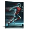 QKZF Canvas Wall Art,Football Superstar Wall Decor Bedroom for Living Room Sport Room Gift for Fan Football