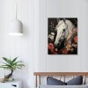 QKZF Canvas Wall Art,Horse Behind Print Canvas Painting for Bedroom Living Room Kitchen Bathroom Corridor Dining Room Hotel Decor