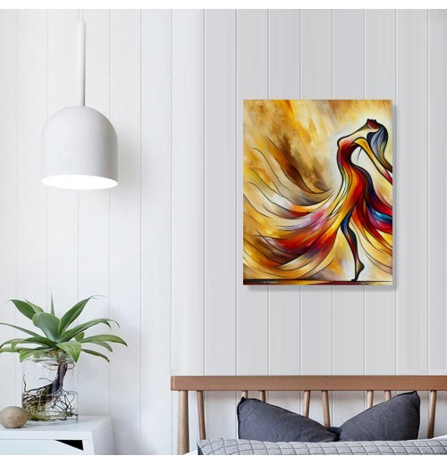 QKZF Canvas Wall Art Ballet Dancers Abstract Canvas Wall Art for Wall Decor Modern Canvas Wall Art for Home &amp; office Decoration