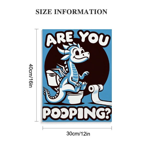 QKZF Dragon Are You Pooping Signs Restroom Bathroom Wall Decor Dragon Lovers Gift Dragon Wall Art For Bathroom Restroom Toilet Home Bar Restaurant Cafe Shop