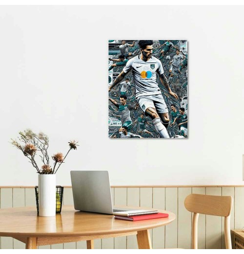 QKZF Canvas Wall Art,Football Wall Decor Bedroom for Living Room Sport Room Gift for Fan Football