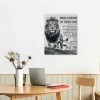 QKZF Canvas Wall Art Pictures for Wall Inspirational Lion Quotes - Painting Wall Décor for Bathroom Bedroom Office Framed Artwork