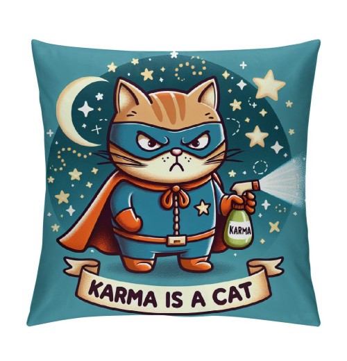 PHYHOO Cute Cat Throw pillow Covers Inspired Music Lover Gifts Fan Singer Merch for Women Cat Mom Teacher pillow Covers Home Office Couch Sofa Bed Living Room Decor