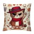 PHYHOO Cute Cat Throw pillow Covers Music Lover Gifts Fan Singer Merch for Women Cat Mom pillow Covers Home Office Couch Sofa Bed Living Room Decor