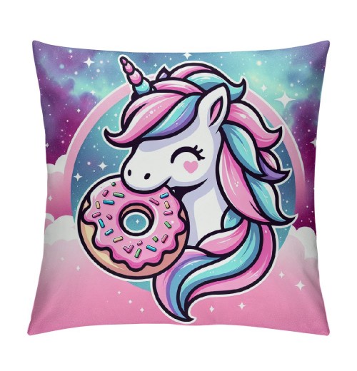 PHYHOO Unicorn pillow Cover Funny Cartoon Throw pillowcase for Couch Sofa Bed Bedroom Car Living Decor