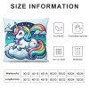 PHYHOO Unicorn pillow Covers Lovely Cartoon Pattern Pink Background Throw pillowcase for Home Decor