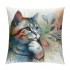 PHYHOO Yellow Vintage cat Throw pillow Covers, Cute cat pillowcase ,Cat , Cat pillow Cover, Cat Mom for Women,