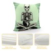 PHYHOO Skull and pillow Covers Hallowmas Thanksgiving Farmhouse Outdoor Throw pillowcase Sofa Decorative Cushion Case（Green）