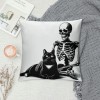 PHYHOO Gift，White Skull and pillow Covers Hallowmas Thanksgiving Farmhouse Outdoor Throw pillowcase Sofa Decorative Cushion Case