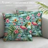 PHYHOO pillow Covers, Flamingo Pattern Design Double-Sided Print Square Cushion Cases for Sofa Bedroom Car Decorative