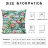 PHYHOO pillow Covers, Flamingo Pattern Design Double-Sided Print Square Cushion Cases for Sofa Bedroom Car Decorative