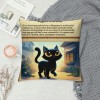 PHYHOO Funny Cat Gifts, Black Cat Mom Gifts, , Cat Gifts for , Cat Gifts for Women, Throw pillowcase Flannel Sofa Couch Decorative Cushion Case