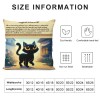 PHYHOO Funny Cat Gifts, Black Cat Mom Gifts, , Cat Gifts for , Cat Gifts for Women, Throw pillowcase Flannel Sofa Couch Decorative Cushion Case