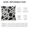 PHYHOO Short Plush pillow Covers,Cow Print Pattern Double-Sided Print Square Cushion Cases for Sofa Bedroom Car Decorative