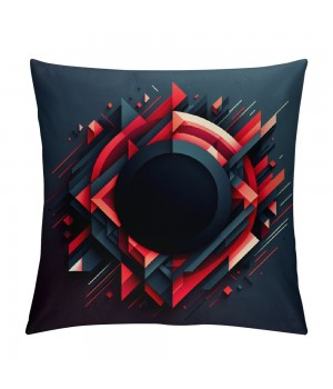 PHYHOO Short Plush pillow Covers,Red and Black Abstract Background Double-Sided Print Square Cushion Cases for Sofa Bedroom Car Decorative