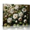 QKZF Canvas Wall Art for Living Room Decor, Vintage Floral Painting Wall Art Prints Rustic Farmhouse Bedroom Bathroom Decor