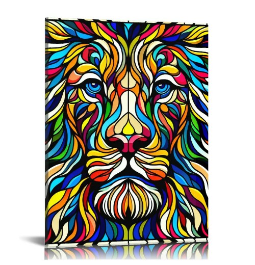 QKZF Canvas Print Wall Art Decor,Honest Lion Wall Art Print, Print Wall Decor, Suitable For Office Study Wall Decoration