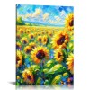 QKZF Canvas Print Wall Art Decor,Happy Sunflower Wall Art Print, Print Wall Decor, Suitable For Office Study Wall Decoration