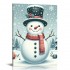 QKZF Canvas Print Wall Art Decor,Snowman In The Snow Wall Art Print, Print Wall Decor, Suitable For Office Study Wall Decoration