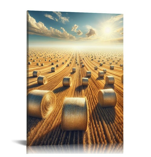 QKZF Canvas Wall Art,Blue Field Sky Print Canvas Painting for Bedroom Living Room Kitchen Bathroom Corridor Dining Room Hotel Decor