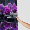 Shangniulu Printed Shower Curtain, Flowers Close-Up Image Tarp Shower Curtain With Hooks