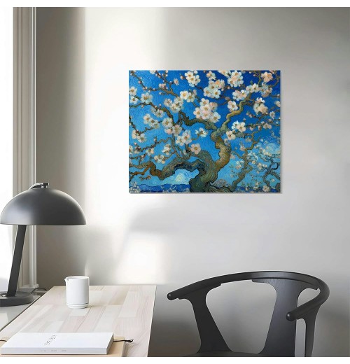 QKZF Modern Floral Giclee Canvas Prints Oil Paintings Flowers Pictures on Canvas Wall Art Ready to Hang for Bedroom Home Decorations