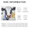 PHYHOO Cow Daisy Throw pillow Cover Double-Sided Farm Throw pillowcase for Couch Sofa Bed Bedroom Car Living Decor