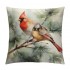 PHYHOO  pillow Covers Cardinal Birds Stand on The Tree Branch Decorative Throw pillow Case Cushion Cover for Sofa Car Couch 18" x 18" Super Soft Ink Painting pillowslip (Red Birds)