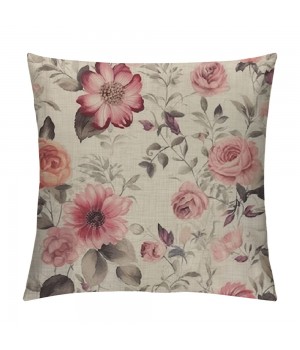 PHYHOO Throw pillows Covers Daisy Throw pillow Cover Outdoor Decorative Linen Farmhouse Decor Cushion Covers for Home Sofa Bed Couch 18X18Inch