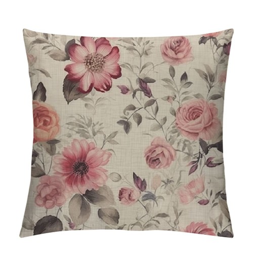 PHYHOO Throw pillows Covers Daisy Throw pillow Cover Outdoor Decorative Linen Farmhouse Decor Cushion Covers for Home Sofa Bed Couch 18X18Inch