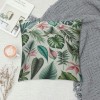 PHYHOO Short Plush pillow Covers Plants Leaves Square pillow Case for Bedroom, Sofa, Car Decoration Both Sides (Plants)