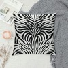 PHYHOO Short Plush pillow Covers,Black White Print Double-Sided Print Square Cushion Cases for Sofa Bedroom Car Decorative