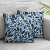 PHYHOO Short Plush pillow Covers Fashion Blue and Grey Printed Square pillow Case for Bedroom, Sofa, Car Decoration Both Sides